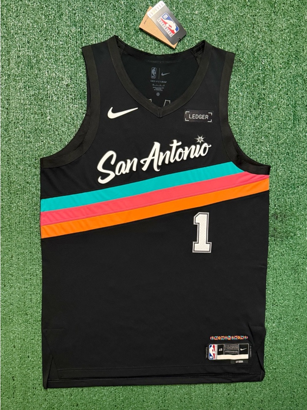 Authentic Victor Wembanyama San Antonio Spurs Black City Nike Adv Jersey Size 48